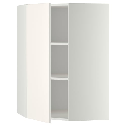 Witte METOD keukenkast met verstelbare planken, strak design.