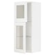 Witte METOD keukenkast met glazen deuren, vierkante vorm, modern design.
