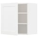Witte keukenkast, serie METOD, met verstelbare legplanken, klassiek design.