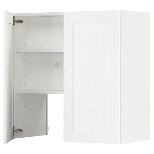 METOD keukenkast: enkele deur, warm hout look, stevig frame, verstelbare planken.