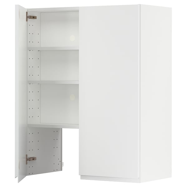 Witte METOD keukenkast met verstelbare planken, modern minimalistisch design.