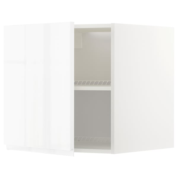 METOD witte hoogglans keukenkast met verstelbare legplanken.