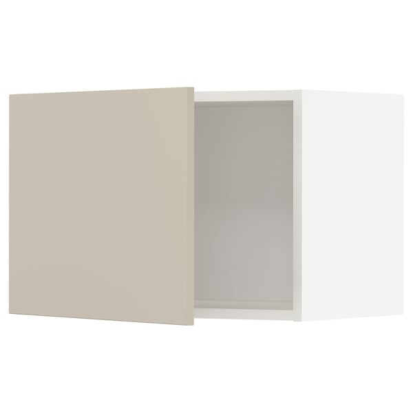 Moderne beige keukenkast, strak & glad ontwerp. Onderdeel van ikeas METOD systeem.