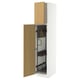 METOD Hoge kast & inrichting schoonmkast, wit/Sinarp eikenfineer, 40x60x200 cm