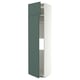 METOD Hoge kast koelkast / vriezer&2 deur, wit/Aspudden donker grijsgroen, 60x60x240 cm