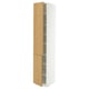 METOD Hoge kast met planken/2 deuren, wit/Sinarp eikenfineer, 40x60x220 cm