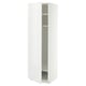 METOD Hoge kast met planken/draadmand, wit/VOXTORP hoogglans wit verticale greep, 60x60x200 cm