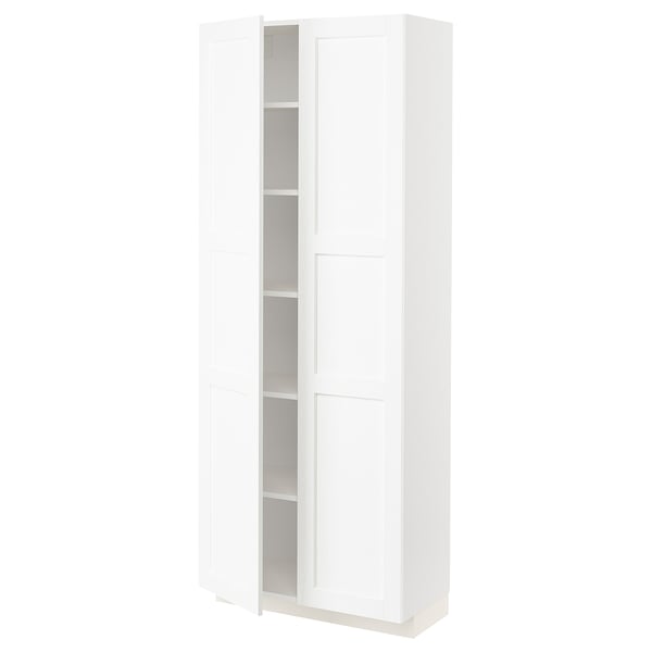 METOD witte keukenkast, modern design, twee deuren, verstelbare planken.