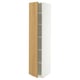 METOD Hoge kast met planken, wit/Sinarp eikenfineer, 40x60x200 cm