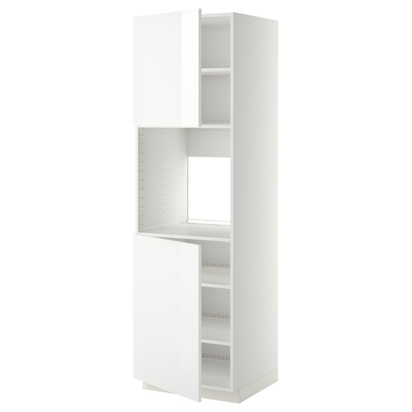 Witte METOD keukenkast met drie planken, modern en strak design.