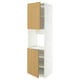 METOD Hoge kast oven & 2 deur/plank, wit/Sinarp eikenfineer, 60x60x220 cm