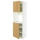 METOD Hoge kast oven & 2 deur/plank, wit/Sinarp eikenfineer, 60x60x200 cm