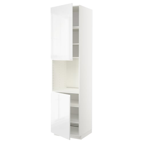 METOD witte hoogglans keukenkast met verstelbare legplanken.