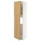 METOD Hoge kast v koelkast met 2 deuren, wit/Sinarp eikenfineer, 60x60x220 cm