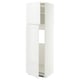 METOD Hoge kast v koelkast met 2 deuren, wit/VOXTORP hoogglans wit verticale greep, 60x60x200 cm