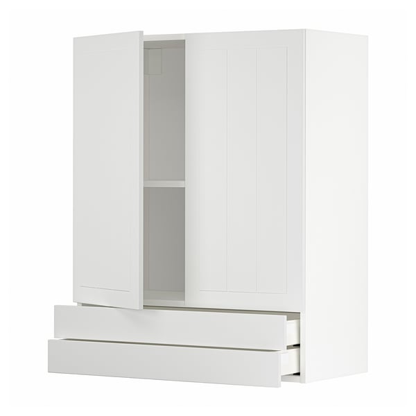 METOD wit keukenblok met lades en kast.