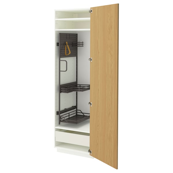 Houten METOD kast met verstelbare planken en lades.