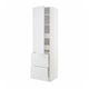 Witte METOD keukenkast met open deuren, met planken en lades, strak en modern design.