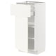 Witte METOD keukenkast met open lade, strak design, verstelbare planken.