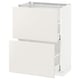 Witte METOD keukenkast, strak design met gladde lades, moderne uitstraling.