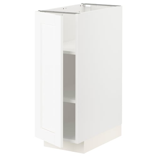 METOD witte keukenkast, rechthoekig, met verstelbare planken, effen ontwerp.