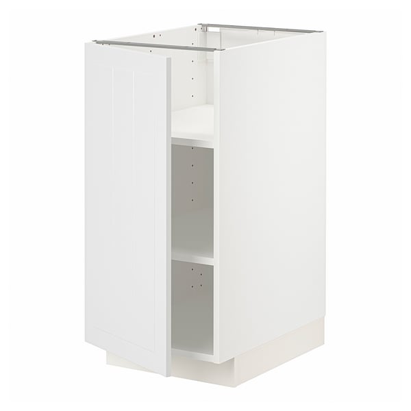 Witte METOD keukenonderkast, rechthoekig, hout met verstelbare legplanken.