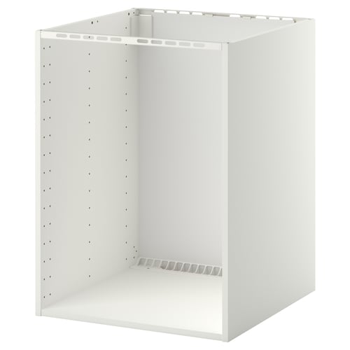 Wit METOD keukenkastframe, rechthoekig, verstelbare ventilatie & plankgaten.