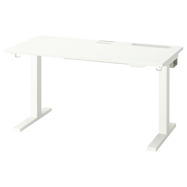 MITTZON bureau - strak, stevig, zit/sta met kabelgoot.