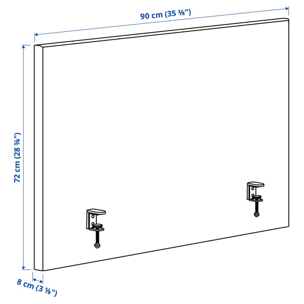 Illustratie met afmetingen voor het product: MITTZON.