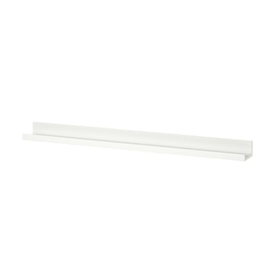 MOSSLANDA: witte wandplank, rechthoekig, eenvoudig ontwerp, gemaakt van vezelplaat.