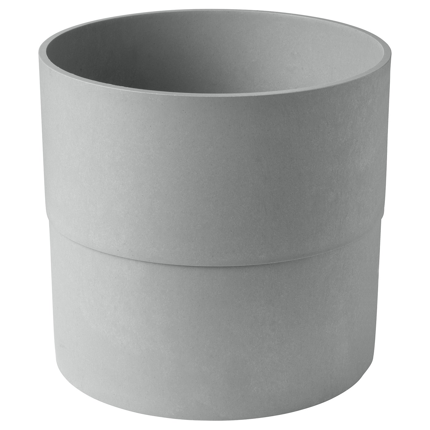 Grijze plantenbak van gerecycled plastic