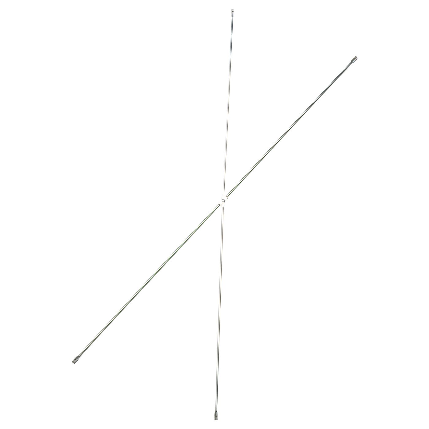 Een OBSERVATÖR metalen plankdrager, zilver, met een dwarsbalk voor stabiliteit.