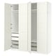 PAX / BERGSBO Kledingkastcombinatie, wit/wit, 200x60x236 cm