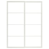 Een ikea PAX wit metalen kastdeurkozijn voor een modern, minimalistisch kastontwerp.