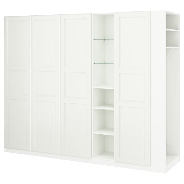 PAX / TYSSEDAL Kledingkastcombinatie, wit wit/wit, 255x60x201 cm
