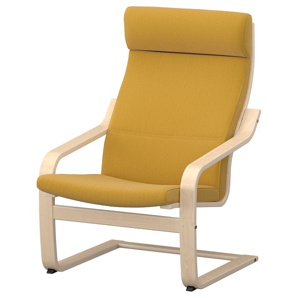 POÄNG Fauteuil, berkenfineer/Kelinge donkergeel