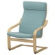 POÄNG Fauteuil, eiken/Kelinge grijsblauw