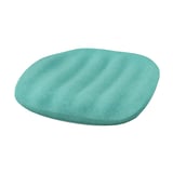 Turquoise kussen, zachte, ovale vorm, voor stoel.