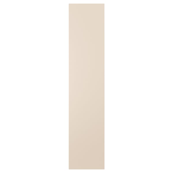 Verticale beige deur, gerecycled materiaal, super matte afwerking.