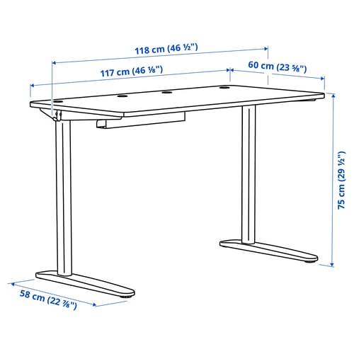 Illustratie met afmetingen voor het product: RELATERA.