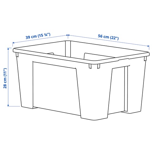 Illustratie met afmetingen voor het product: SAMLA.