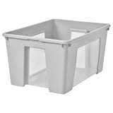 SAMLA Bak, transparant/lichtgrijs, 56x39x28 cm/45 l