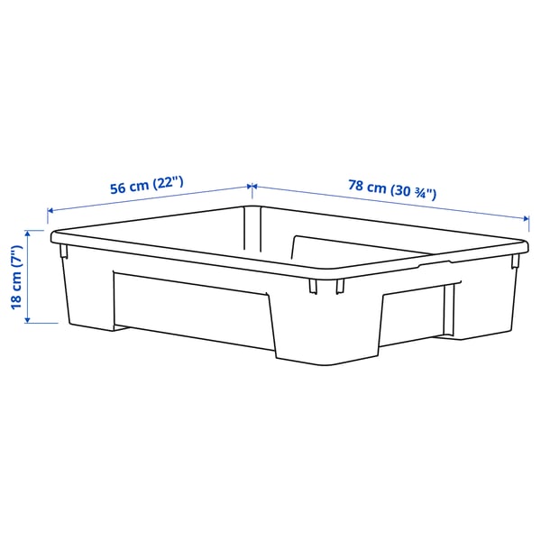 Illustratie met afmetingen voor het product: SAMLA.