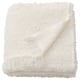 Witte SANDBRODD deken, zacht, getextureerd, gevouwen, omzoomd.