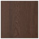 Donkerbruin houten paneel met zichtbare nerf. Vierkante vorm. Gemaakt van eikenfineer.