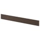 Donker houtkleurige keukenplint, rechthoekige vorm, strak design.