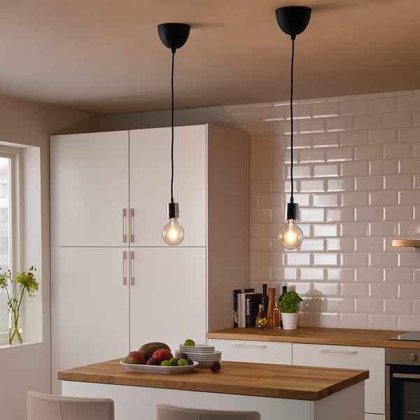 Kookeiland met SKAFTET verlichting, fruitschaal.