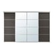 SKYTTA schuifdeur, aluminium frame, grijze & heldere panelen - opslag.