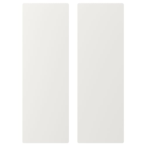 Witte rechthoekige opbergdeuren, modern, strak design, gemaakt van hardboard en acrylverf, geschikt voor het opbergen van kinderen.