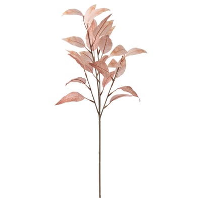 Kunstmatige oranje bladsteel, gerecycled plastic & staal, natuurlijke vorm.